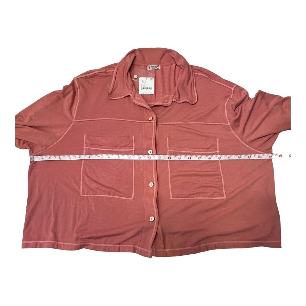 Free People Essential Knit Pajamas in the color Lipgloss (Peach) NWT - Picture 3 of 16